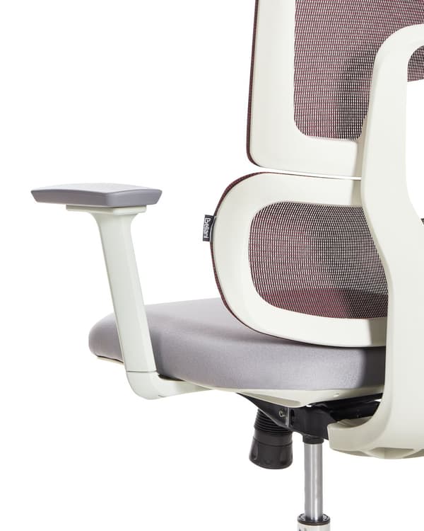 Kontorstol Mørkerød Mesh 150 kg Ergonomisk Stol til Kontor med Nakkestøtte Computerstol med Armlæn Hjemmekontorstol med Vippefunktion
