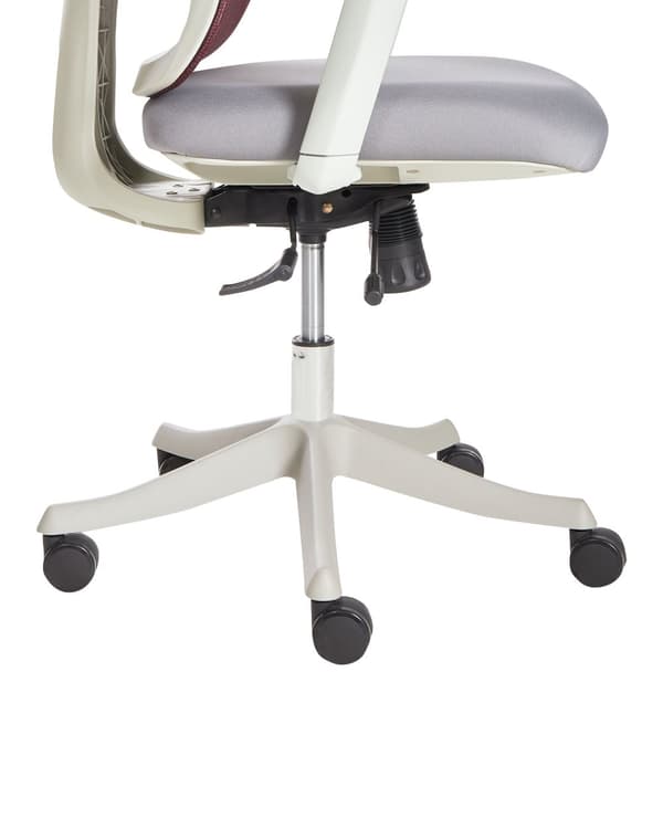 Kontorstol Mørkerød Mesh 150 kg Ergonomisk Stol til Kontor med Nakkestøtte Computerstol med Armlæn Hjemmekontorstol med Vippefunktion