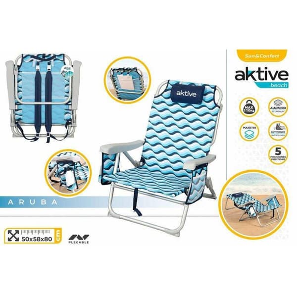 Strandstol Aktive 64 x 63 x 28 cm