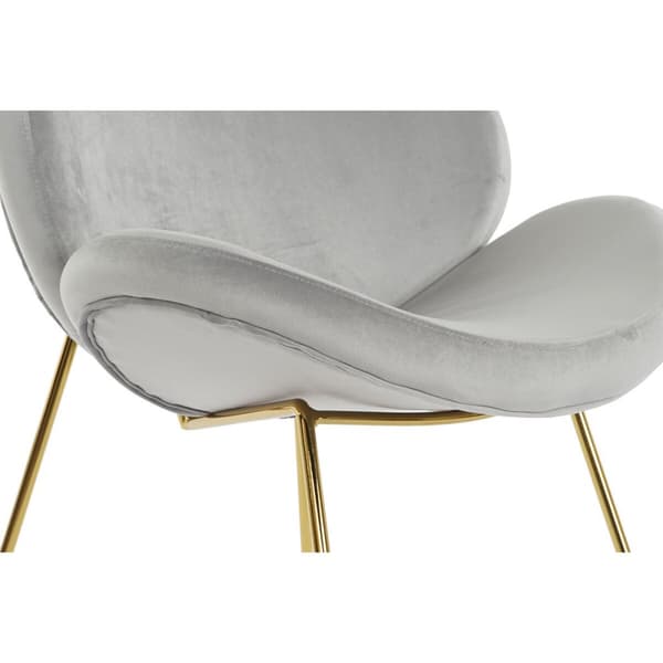 Stol DKD Home Decor Gyllene Ljusgrå 62 x 58 x 73 cm