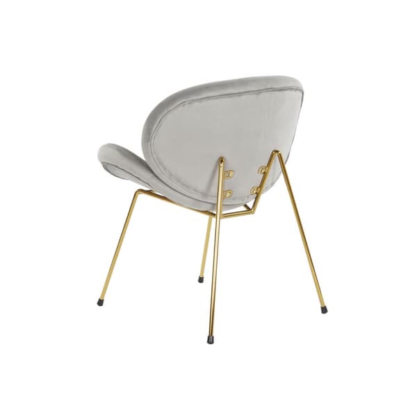 Stol DKD Home Decor Gylden Lysegrå 62 x 58 x 73 cm