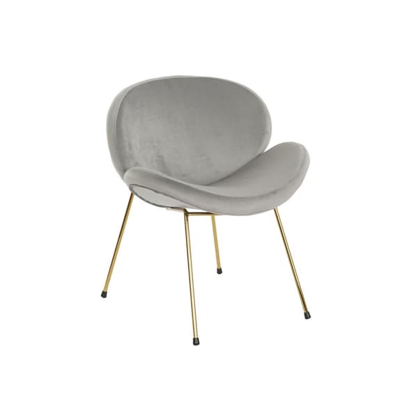 Stol DKD Home Decor Gylden Lysegrå 62 x 58 x 73 cm