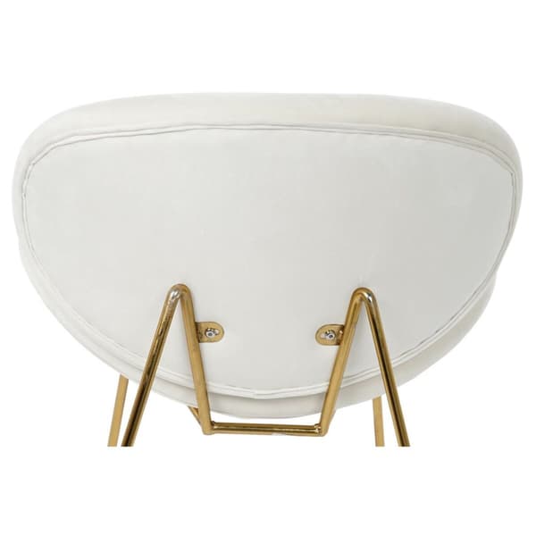 Stol DKD Home Decor Vit Gyllene 63 x 57 x 73 cm