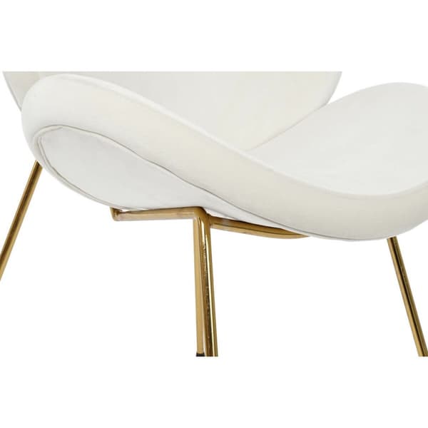 Stol DKD Home Decor Vit Gyllene 63 x 57 x 73 cm