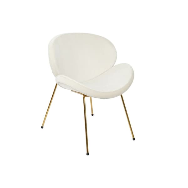 Stol DKD Home Decor Vit Gyllene 63 x 57 x 73 cm