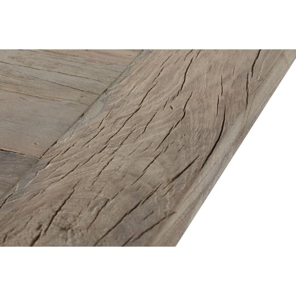 Matsalsbord Home ESPRIT Vit Naturell Återvunnet Trä Mangoträ 200 x 100 x 77 cm 200,5 x 100,5 x 77 cm