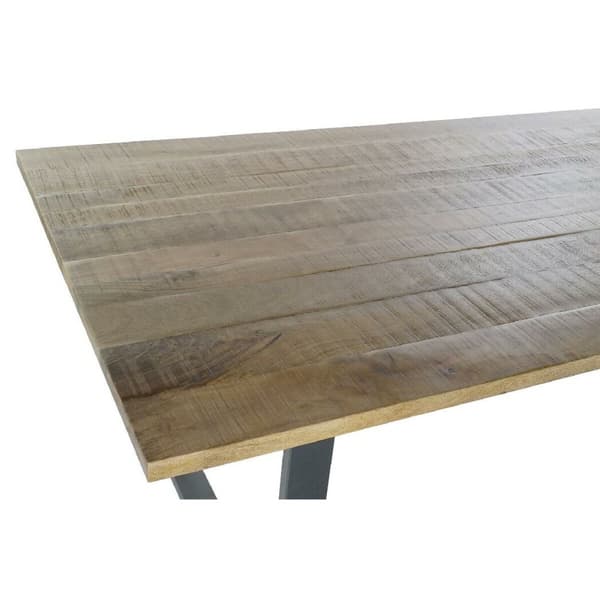 Matsalsbord Home ESPRIT Svart Naturell Metall Mangoträ 200 x 100 x 76 cm