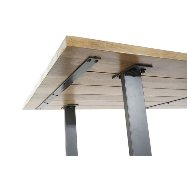 Matsalsbord Home ESPRIT Svart Naturell Metall Mangoträ 200 x 100 x 76 cm
