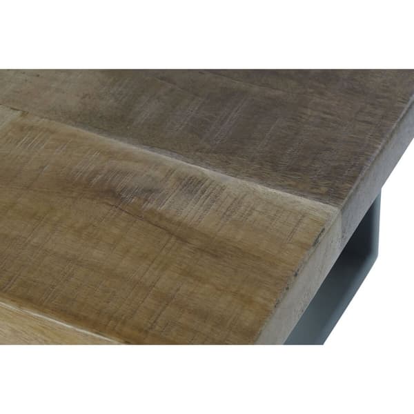Matsalsbord Home ESPRIT Svart Naturell Metall Mangoträ 200 x 100 x 76 cm