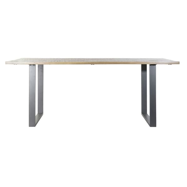 Matsalsbord Home ESPRIT Svart Naturell Metall Mangoträ 200 x 100 x 76 cm
