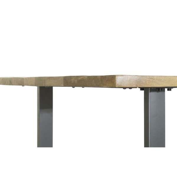 Ruokapöytä Home ESPRIT Musta Luonnollinen Metalli Mangopuu 200 x 100 x 76 cm