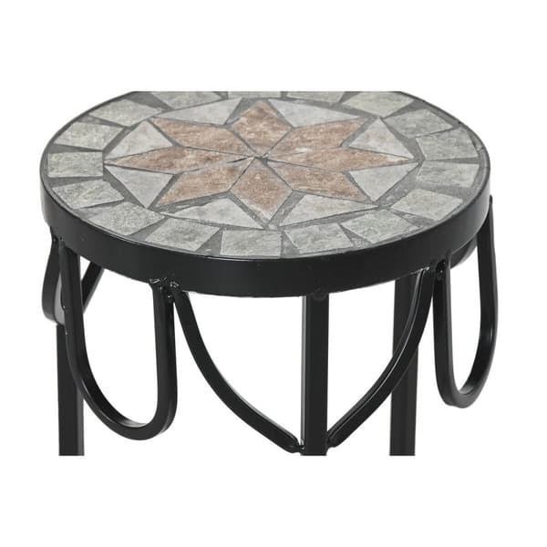 Sæt med 3 borde Home ESPRIT Sort 30 x 30 x 69 cm (3 Dele)