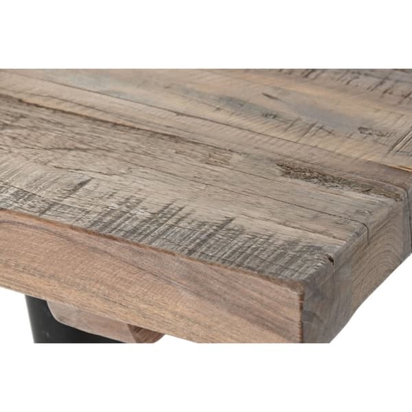 Spisebord Home ESPRIT Sort Natur Jern Genbrugt Træ 180 x 90 x 76 cm