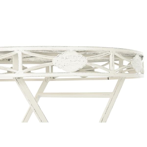 Matsalsbord Home ESPRIT Vit Metall 70 x 70 x 73 cm