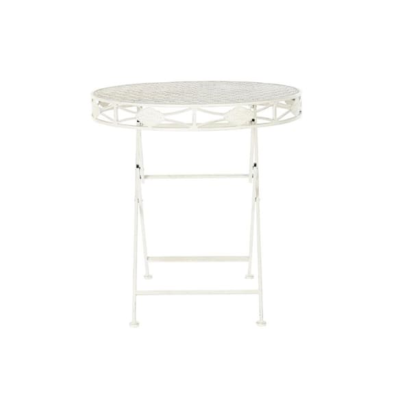 Matsalsbord Home ESPRIT Vit Metall 70 x 70 x 73 cm