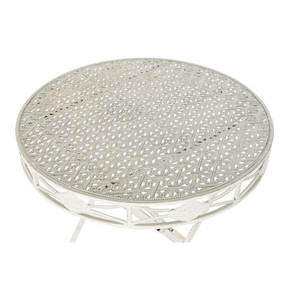 Matsalsbord Home ESPRIT Vit Metall 70 x 70 x 73 cm