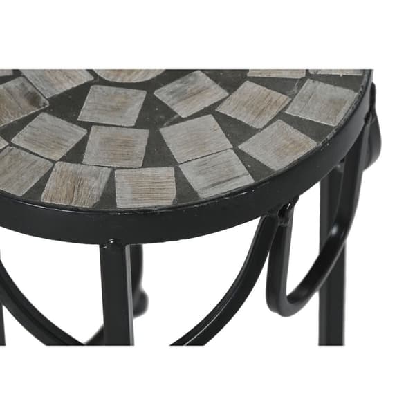 3-bordsset Home ESPRIT Svart 30 x 30 x 69 cm (3 Delar)