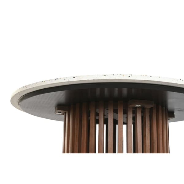 Middagsbord Home ESPRIT Akasia Terrazo 130 x 130 x 76 cm