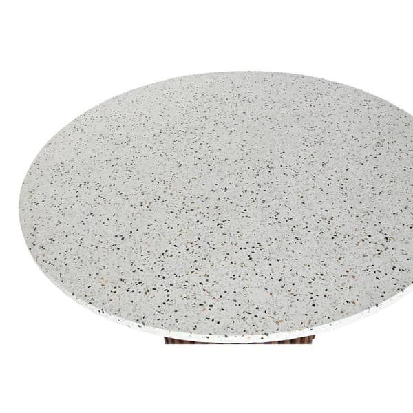 Middagsbord Home ESPRIT Akasia Terrazo 130 x 130 x 76 cm