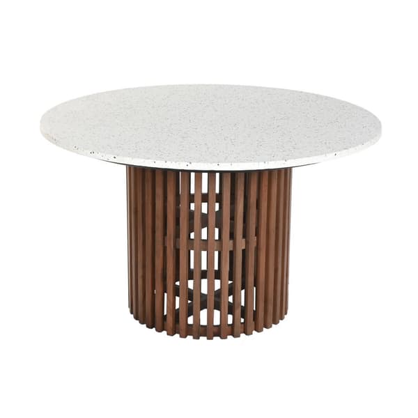 Middagsbord Home ESPRIT Akasia Terrazo 130 x 130 x 76 cm