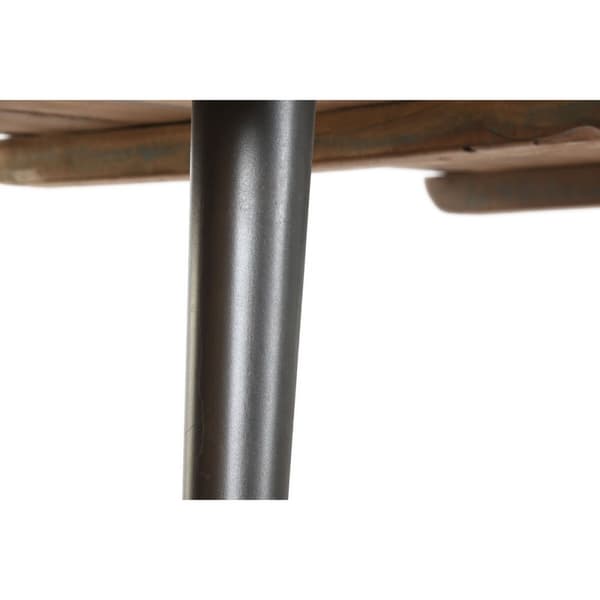 Middagsbord Home ESPRIT Svart Naturell Jern Resikulert Tre 180 x 90 x 76 cm