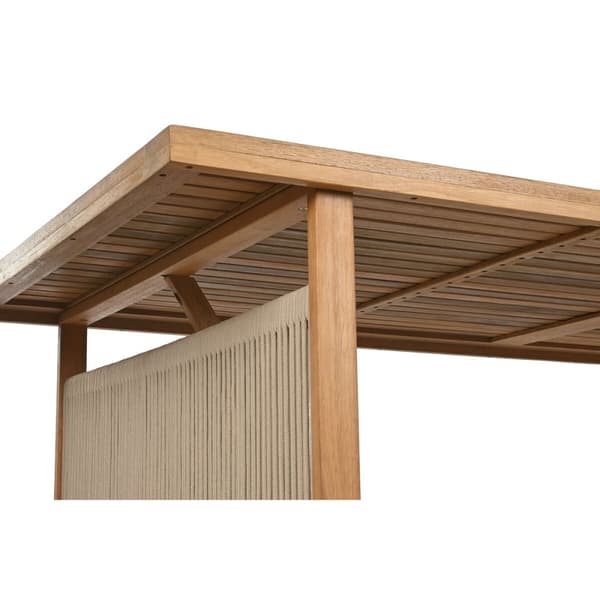 Pöytäsetti tuolilla Home ESPRIT Ruskea Köysi Eukalyptuspuu 230 x 100 x 75 cm
