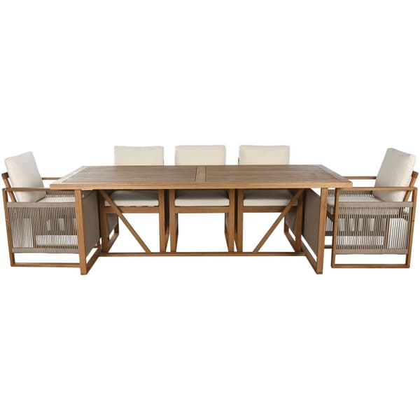 Pöytäsetti tuolilla Home ESPRIT Ruskea Köysi Eukalyptuspuu 230 x 100 x 75 cm