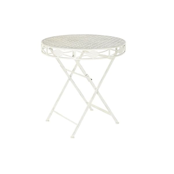 Matsalsbord Home ESPRIT Vit Metall 70 x 70 x 73 cm