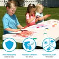 Miniatyrbillede 4 af 6: BRUGT Sammenklappeligt bord Lifetime Hvid Plastik (Refurbished B)