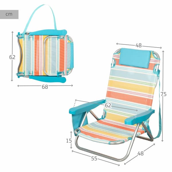 Strandstol Aktive 48 x 75 x 48 cm (2 antal)