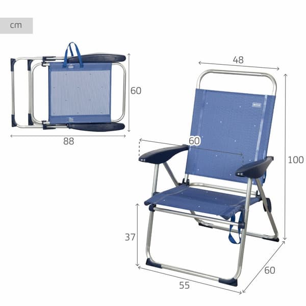 Strandstol Aktive 48 x 100 x 60 cm (2 antal)