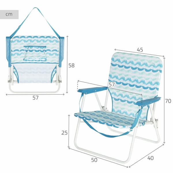 Strandstol Aktive 45 x 70 x 40 cm (2 antal)