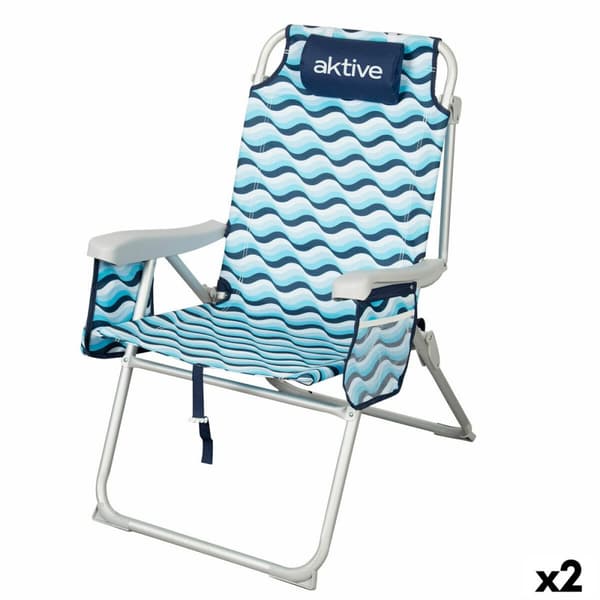 Strandstol Aktive 48 x 95 x 78 cm (2 antal)