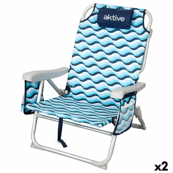 Strandstol Aktive 50 x 80 x 58 cm (2 enheter)