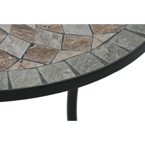 Sidobord Home ESPRIT Svart Multicolour 60 x 60 x 72 cm