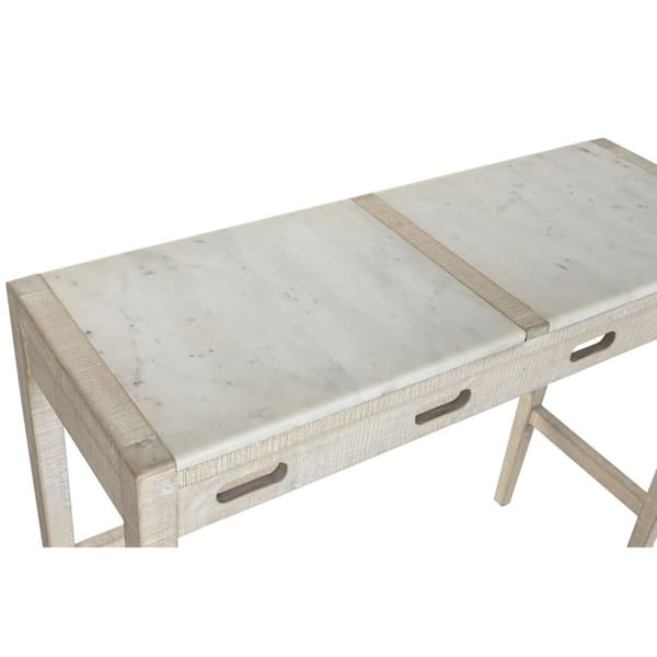 Pöytäsetti tuolilla Home ESPRIT Valkoinen Luonnollinen 112 x 40 x 96 cm
