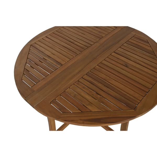 Spisebord Home ESPRIT Brun Natur Akacie 110 x 110 x 74 cm