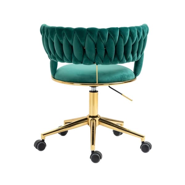 Velvet Computer Chair – Ergonominen työtuoli 360° kääntyvällä toiminnolla, säädettävällä korkeudella, käsin kudotulla selkänojalla ja reiällä