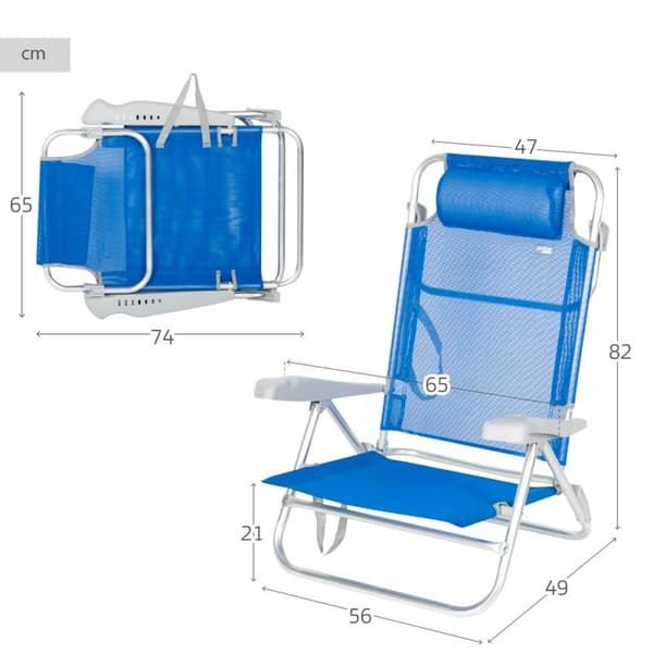 Strandkurv Aktive 47 x 82 x 49 cm (2 enheder)