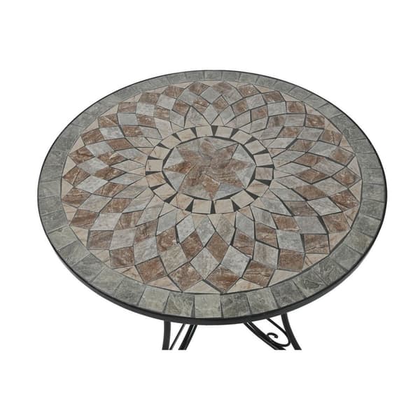 Sidobord Home ESPRIT Svart Multicolour 80 x 80 x 76 cm