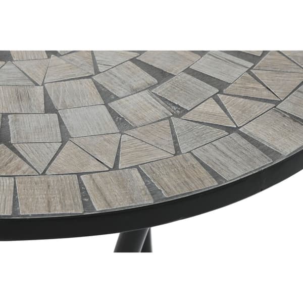 Sidobord Home ESPRIT Svart Multicolour 60 x 60 x 72 cm