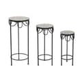 Pikkukuva 1 / 4: Set of 3 tables Home ESPRIT Musta 30 x 30 x 69 cm (3 Kappaletta)
