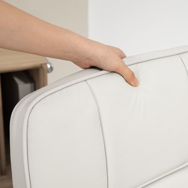Rootz Justerbar kontorstol - skrivebordsstol - drejestol - 360 ° Rotatabel - 60,5 cm x 59 cm x 89-97 cm - Hvid