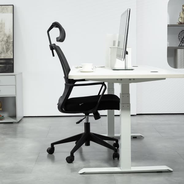 Rootz justerbar kontorsstol - Desk stol - Swivel stol - nackstöd - svart - 60 cm x 64 cm x 102-112 cm