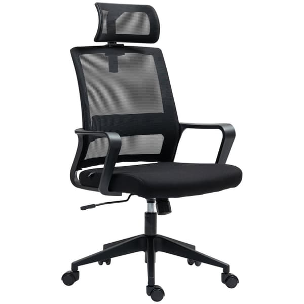 Rootz justerbar kontorsstol - Desk stol - Swivel stol - nackstöd - svart - 60 cm x 64 cm x 102-112 cm