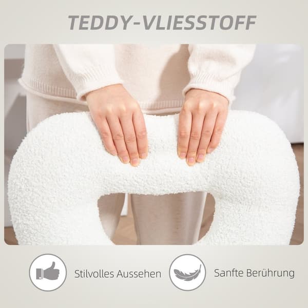 Rootz Desk Stol - Kontorstol - Hjerteformet ryglæn - Hyggeligt Teddy Fleece - 45 cm x 56 cm x 78-88 cm