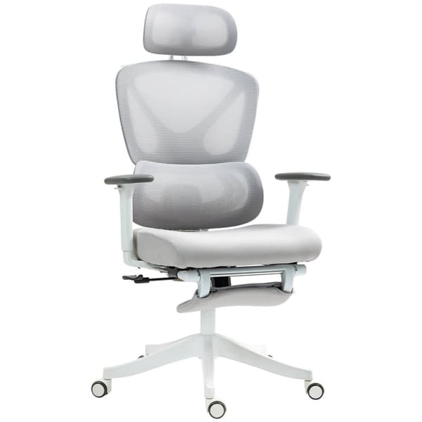 Rootz Ergonomic Office -tuoli - Säädettävä toimistotuoli - kallistettava työpöytätuoli - lannerangan tuki - 71x70x109-119cm - hengittävä kangas