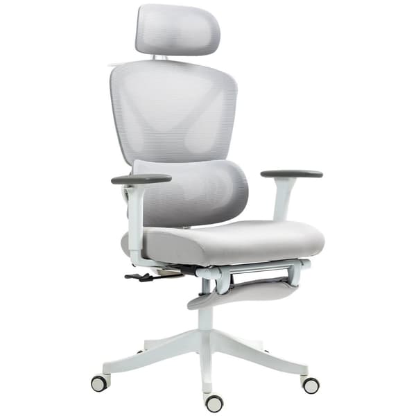 Rootz Ergonomic Office -tuoli - Säädettävä toimistotuoli - kallistettava työpöytätuoli - lannerangan tuki - 71x70x109-119cm - hengittävä kangas