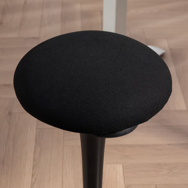 Rootz Ergonomic Standing Swivel Stool - Höjd justerbar stol - Kontors sittplatser - 360 ° rotation - 36 x 36 x 70-90 cm - svart