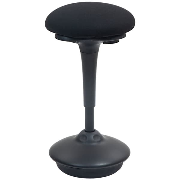 Rootz Ergonomic Standing Swivel Stool - Höjd justerbar stol - Kontors sittplatser - 360 ° rotation - 36 x 36 x 70-90 cm - svart